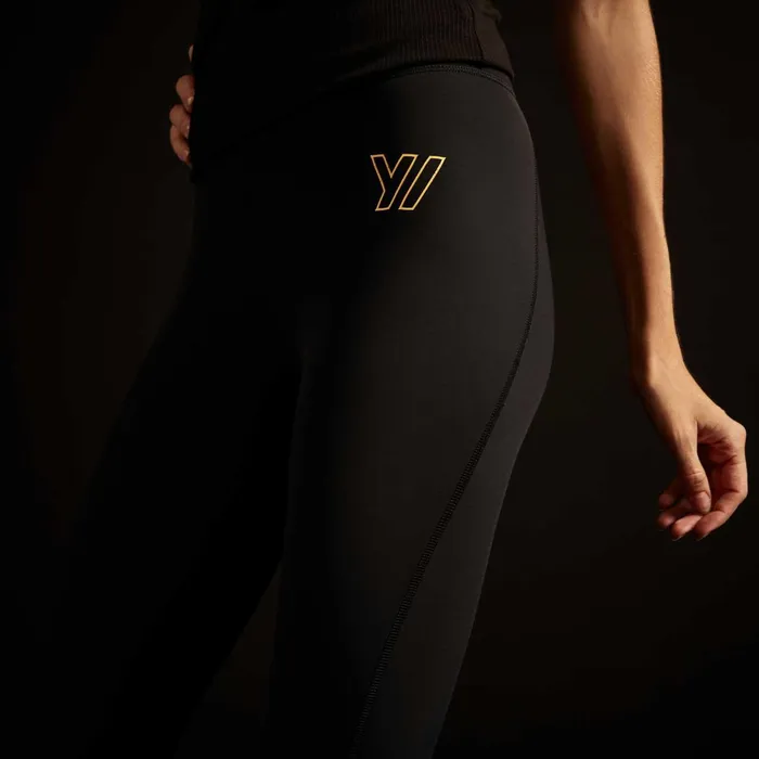 Women Performance Bottoms James Perse Graphic Legging Blackyellow