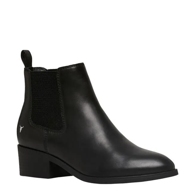 Women Ravee Black Leather Boots Windsor Smith Boots