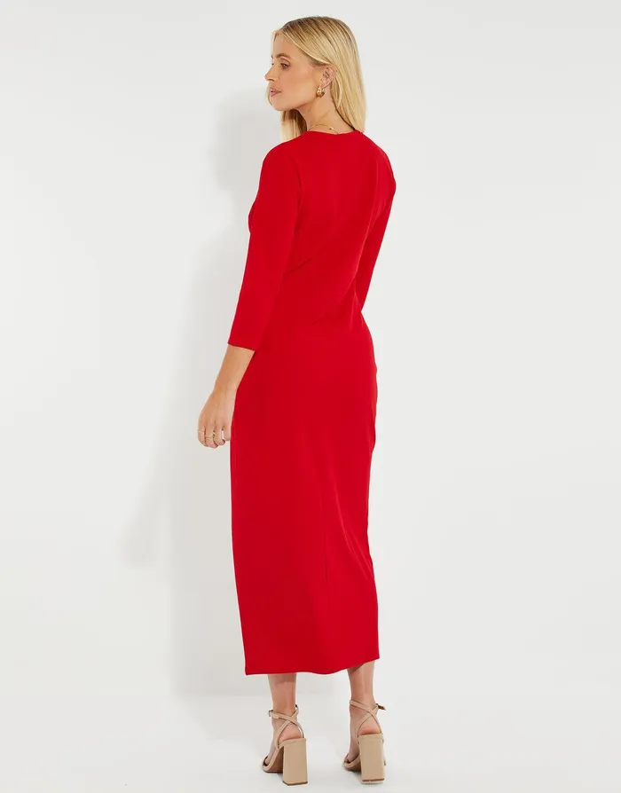 Women Red Side Split Jersey Dress Red Threadbare Dresses Women Red Side Split Jersey Dress Red Threadbare Dresses