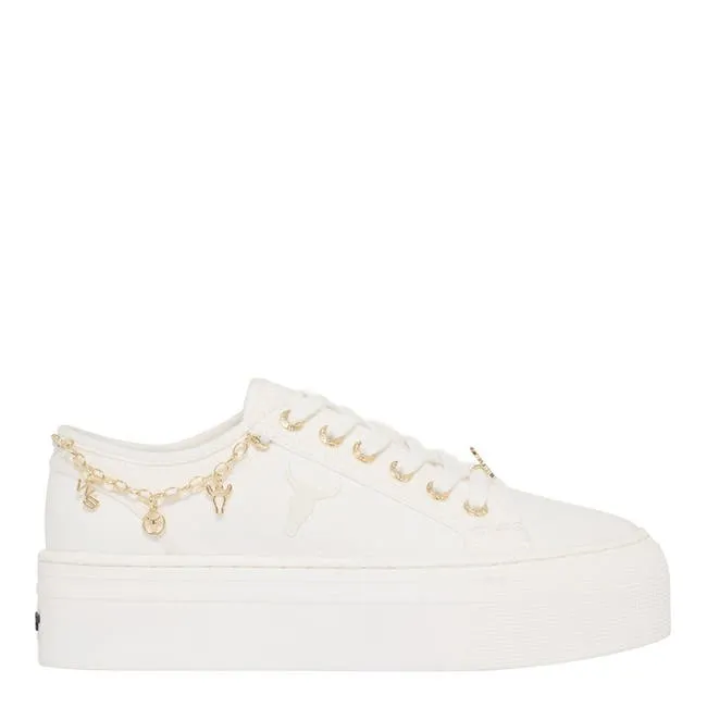 Women Relate Canvas White Sneakers Windsor Smith Platform Sneakers