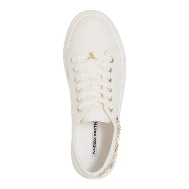 Women Relate Canvas White Sneakers Windsor Smith Platform Sneakers