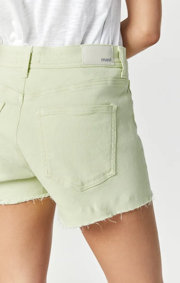 Women Rosie Boyfriend Shorts In Lime Sherbet LA Blue Mavi Jeans Shorts Women Rosie Boyfriend Shorts In Lime Sherbet LA Blue Mavi Jeans Shorts