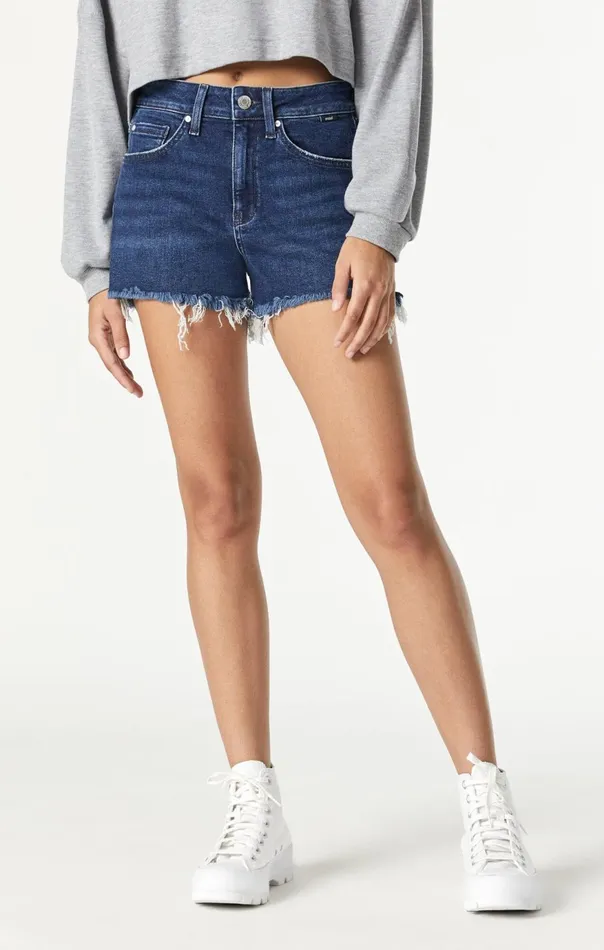 Women Rosie Boyfriend Shorts In Rinse LA Blue Mavi Jeans Shorts Women Rosie Boyfriend Shorts In Rinse LA Blue Mavi Jeans Shorts