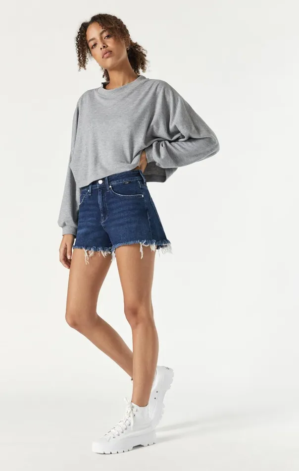 Women Rosie Boyfriend Shorts In Rinse LA Blue Mavi Jeans Shorts Women Rosie Boyfriend Shorts In Rinse LA Blue Mavi Jeans Shorts