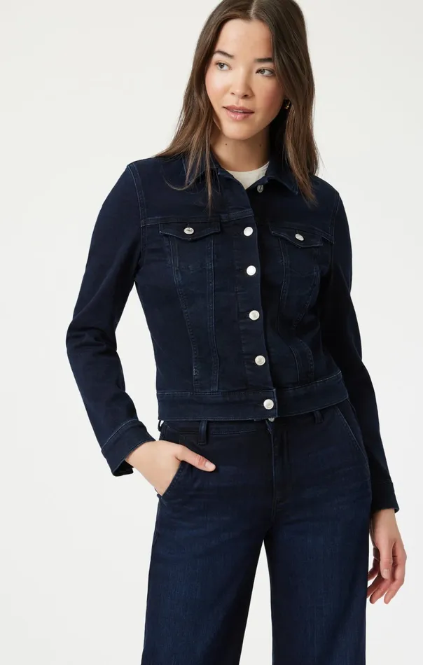 Women Samantha Jacket In Midnight Feather Blue Mavi Jeans Jackets