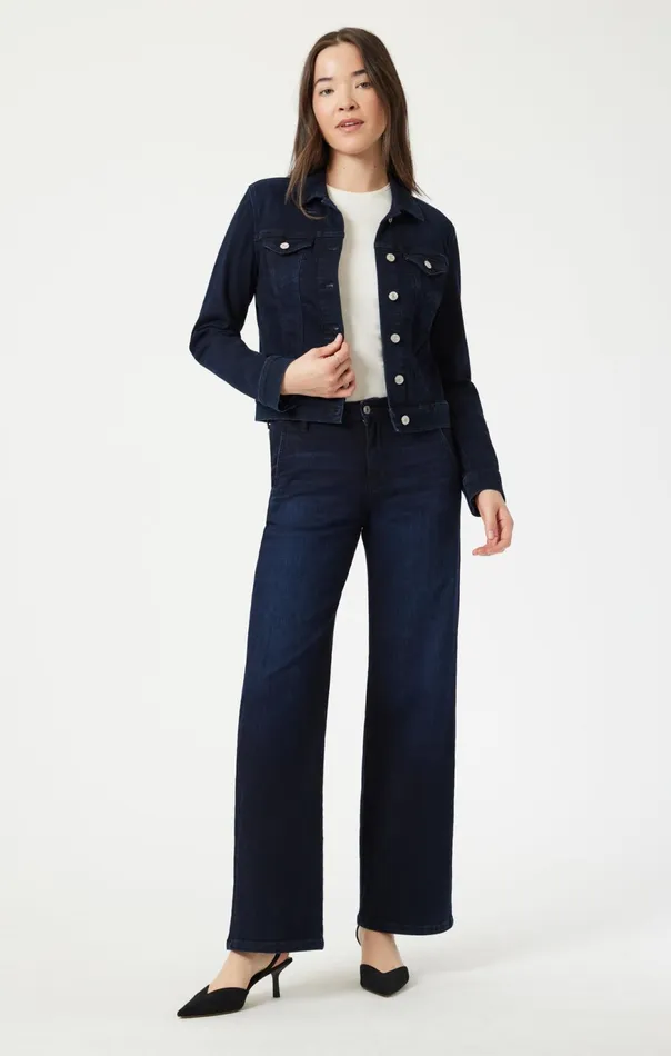 Women Samantha Jacket In Midnight Feather Blue Mavi Jeans Jackets Women Samantha Jacket In Midnight Feather Blue Mavi Jeans Jackets