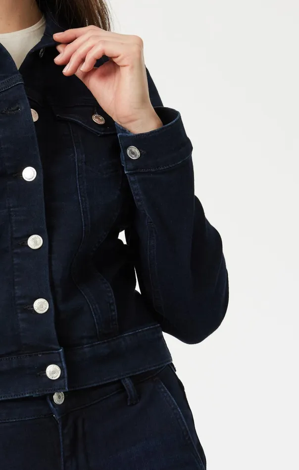 Women Samantha Jacket In Midnight Feather Blue Mavi Jeans Jackets Women Samantha Jacket In Midnight Feather Blue Mavi Jeans Jackets