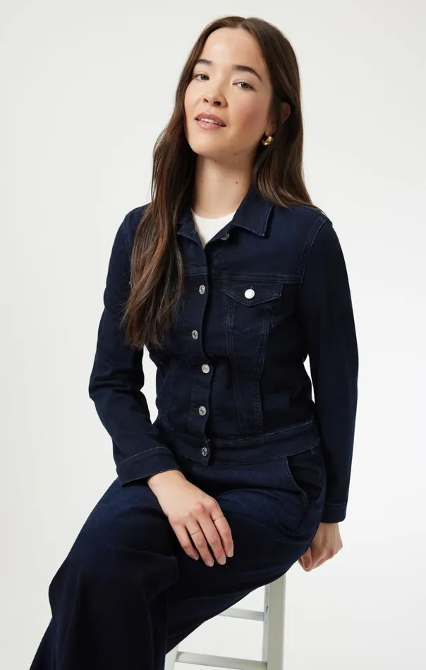 Women Samantha Jacket In Midnight Feather Blue Mavi Jeans Jackets Women Samantha Jacket In Midnight Feather Blue Mavi Jeans Jackets