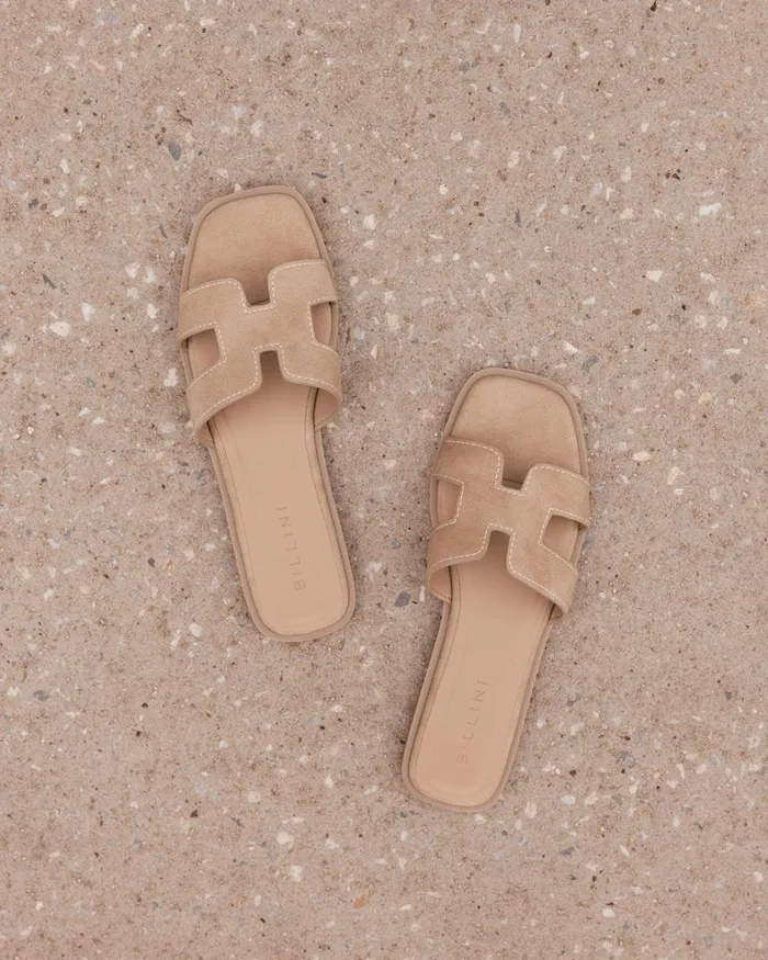 Women Sandals and Slides Billini GORDY 8211 TAUPE NUBUCK