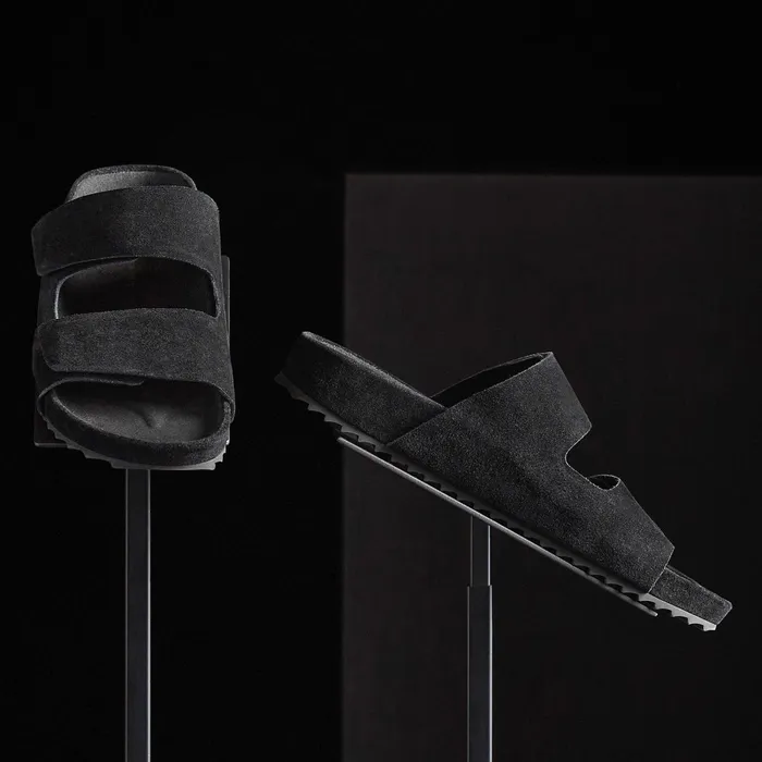 Women Sandals James Perse Women039S Double Strap Suede Slide Black