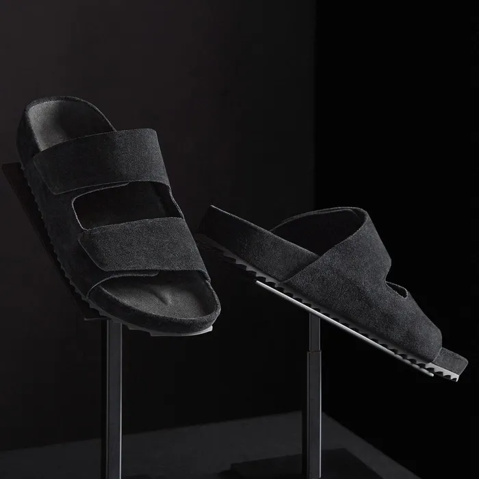 Women Sandals James Perse Women039S Double Strap Suede Slide Black