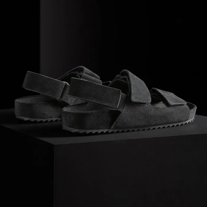 Women Sandals James Perse Women039S Double Strap Velcro Sandal Black