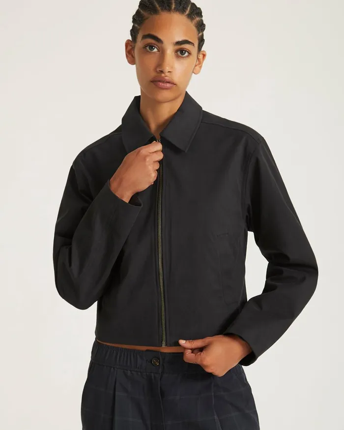 Women Saturdays NYC Outerwear Jiao Sanded Twill Jacket Black