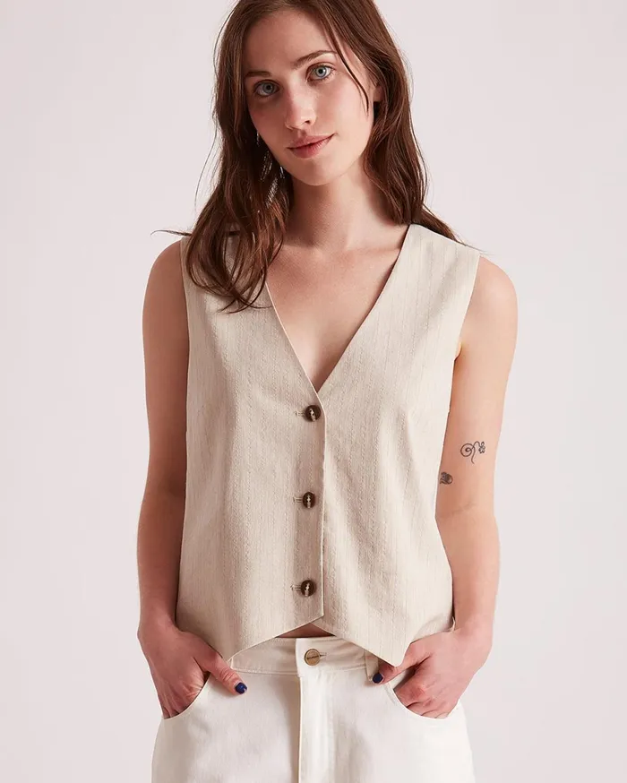 Women Saturdays NYC Shirts Jane Vest Natural Women Saturdays NYC Shirts Jane Vest Natural