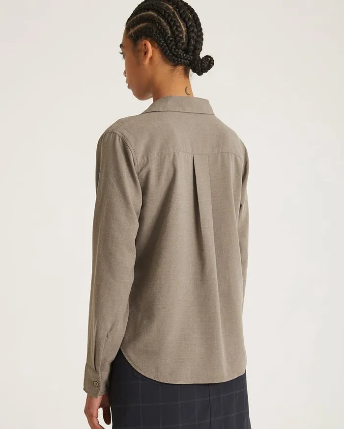 Women Saturdays NYC Shirts Lomedico Gabardine LS Shirt Taupe Women Saturdays NYC Shirts Lomedico Gabardine LS Shirt Taupe