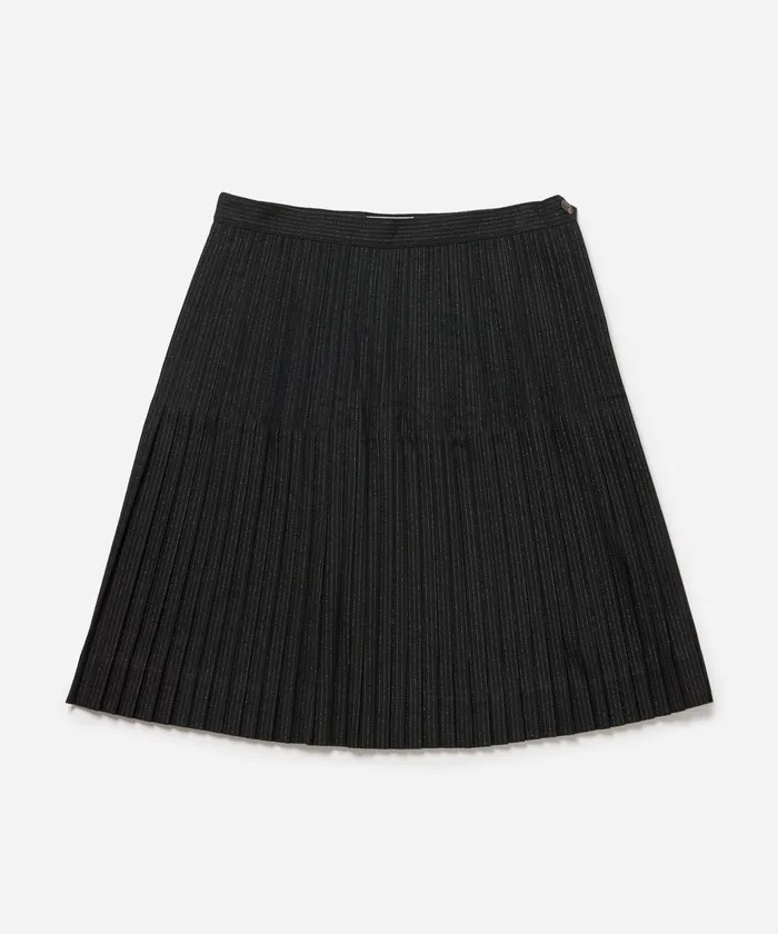 Women Saturdays NYC Skirts Selena Pleated Skirt Black