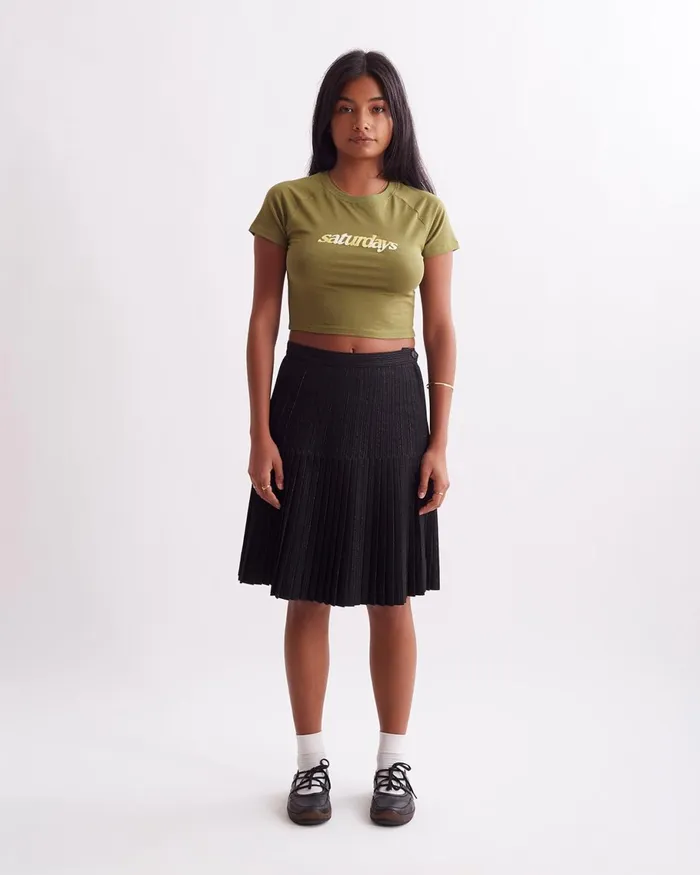 Women Saturdays NYC Skirts Selena Pleated Skirt Black Women Saturdays NYC Skirts Selena Pleated Skirt Black