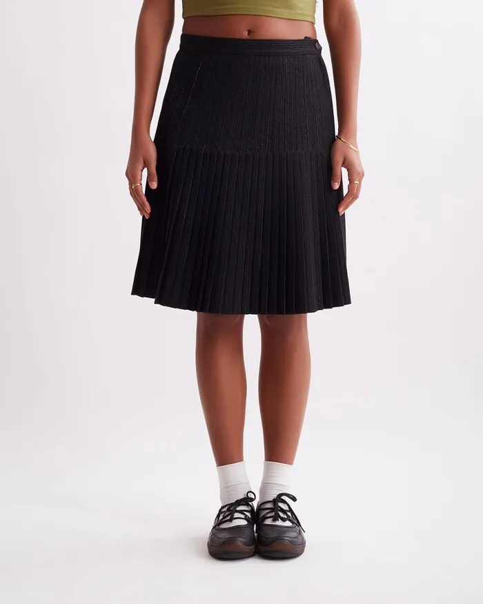 Women Saturdays NYC Skirts Selena Pleated Skirt Black Women Saturdays NYC Skirts Selena Pleated Skirt Black