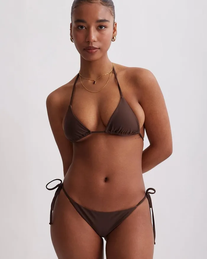 Women Saturdays NYC Swimwear Mantini String Bikini Bottom Sepia Women Saturdays NYC Swimwear Mantini String Bikini Bottom Sepia