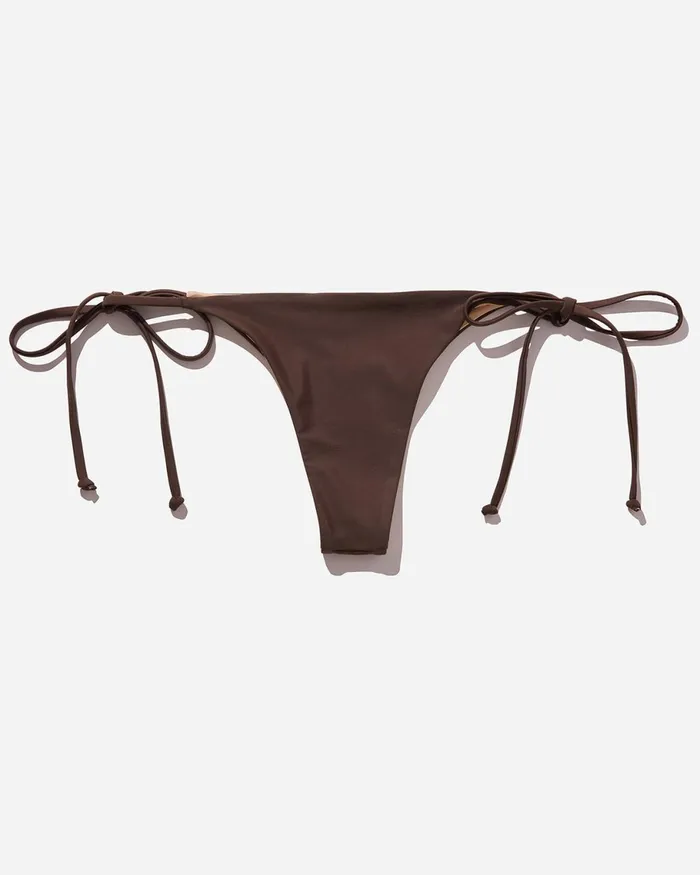 Women Saturdays NYC Swimwear Mantini String Bikini Bottom Sepia Women Saturdays NYC Swimwear Mantini String Bikini Bottom Sepia
