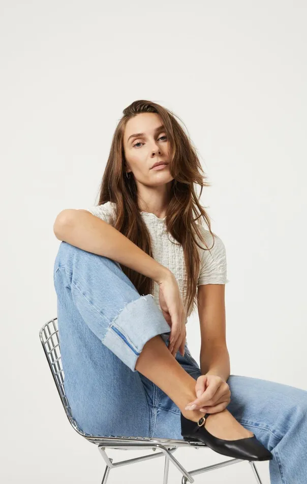 Women Savannah Cuffed Straight Leg In Natural Light Denim Mavi Jeans Denim