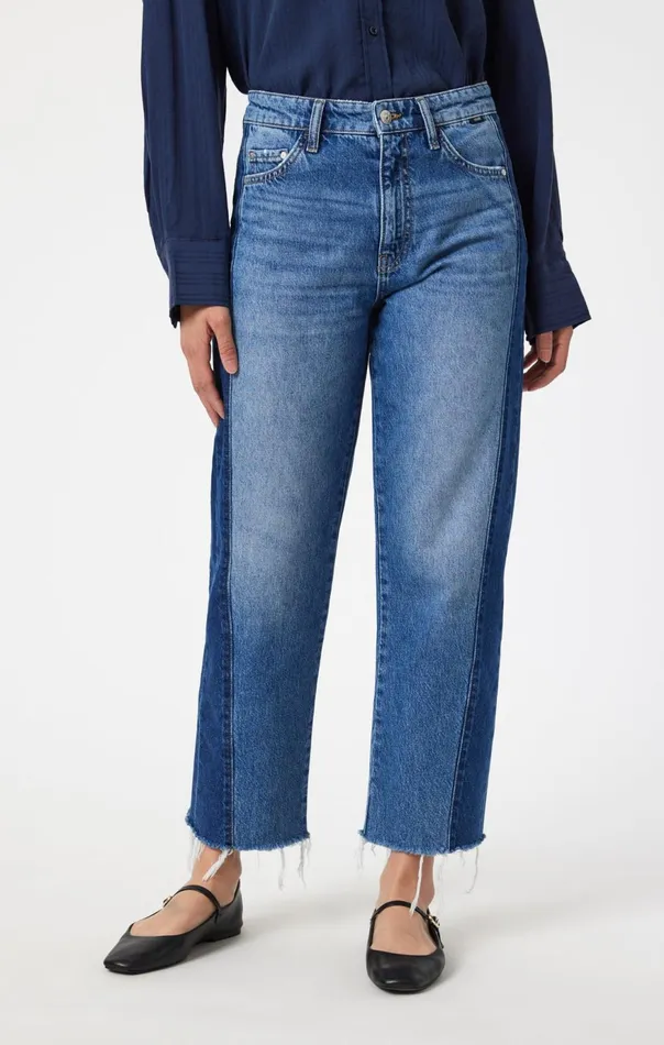 Women Savannah Straight Leg In Mix Blue Blocking Mavi Jeans Denim Women Savannah Straight Leg In Mix Blue Blocking Mavi Jeans Denim