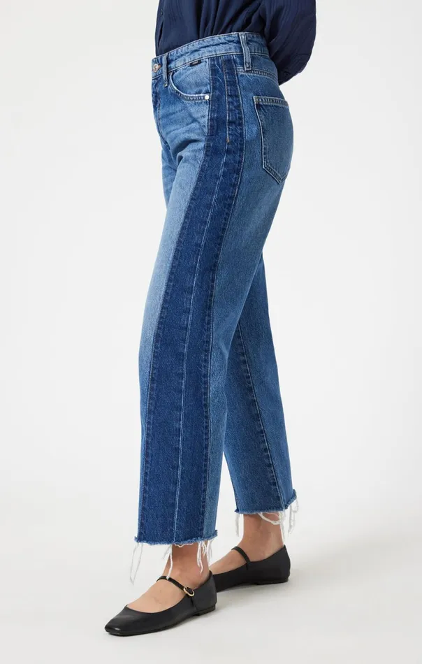 Women Savannah Straight Leg In Mix Blue Blocking Mavi Jeans Denim Women Savannah Straight Leg In Mix Blue Blocking Mavi Jeans Denim
