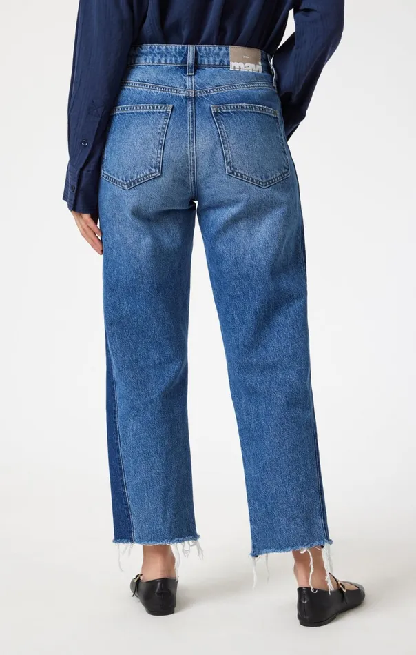 Women Savannah Straight Leg In Mix Blue Blocking Mavi Jeans Denim Women Savannah Straight Leg In Mix Blue Blocking Mavi Jeans Denim