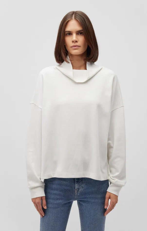 Women Shawl Neck Sweater In Antique White Mavi Jeans Sweaters Women Shawl Neck Sweater In Antique White Mavi Jeans Sweaters