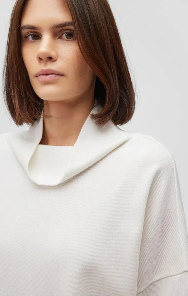Women Shawl Neck Sweater In Antique White Mavi Jeans Sweaters Women Shawl Neck Sweater In Antique White Mavi Jeans Sweaters