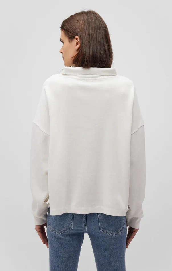 Women Shawl Neck Sweater In Antique White Mavi Jeans Sweaters Women Shawl Neck Sweater In Antique White Mavi Jeans Sweaters