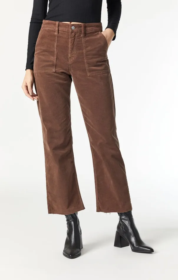 Women Shelia HighRise Front Pocket Straight In Rain Drum Cord Mavi Jeans Pants Women Shelia HighRise Front Pocket Straight In Rain Drum Cord Mavi Jeans Pants