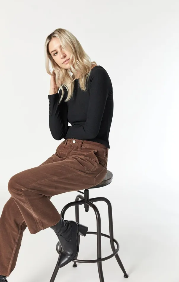 Women Shelia HighRise Front Pocket Straight In Rain Drum Cord Mavi Jeans Pants Women Shelia HighRise Front Pocket Straight In Rain Drum Cord Mavi Jeans Pants