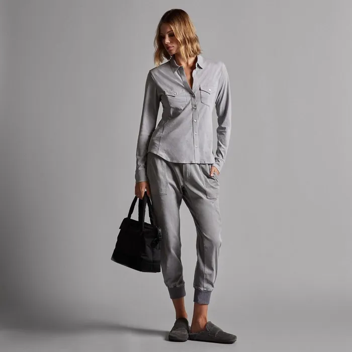 Women Shirting James Perse Clean Finish Jersey Shirt Breeze