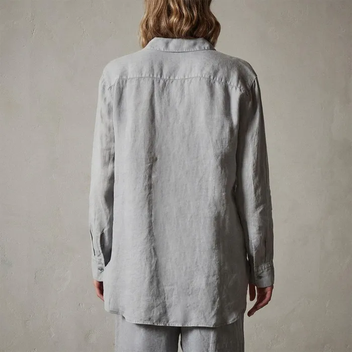 Women Shirting James Perse Lightweight Linen Shirt Breeze Pigment