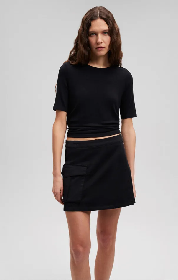 Women Shoulder Slit Shirt In Black Mavi Jeans Shirts Women Shoulder Slit Shirt In Black Mavi Jeans Shirts
