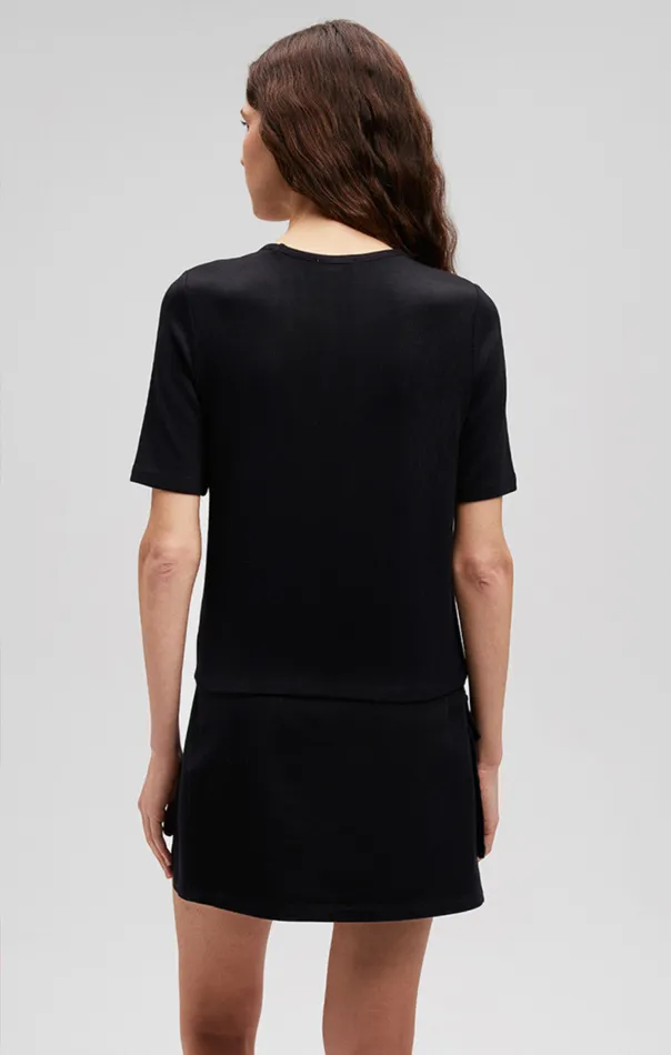 Women Shoulder Slit Shirt In Black Mavi Jeans Shirts Women Shoulder Slit Shirt In Black Mavi Jeans Shirts