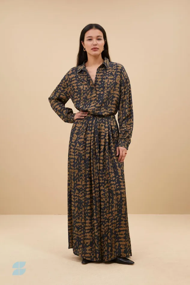 Women Skirts Bybar Lien Painting Skirt Painting Print