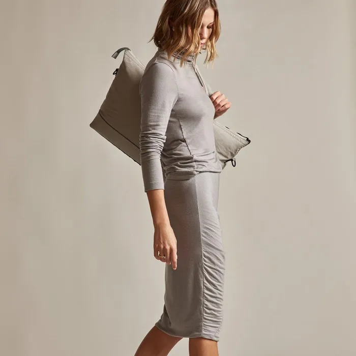 Women Skirts James Perse Tencel Cashmere Ruched Skirt Dapple