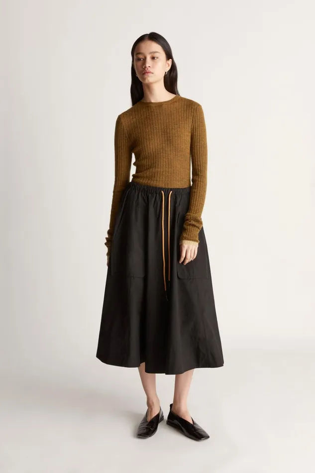 Women Skirts Lee Mathews Evette Midi Skirt Black