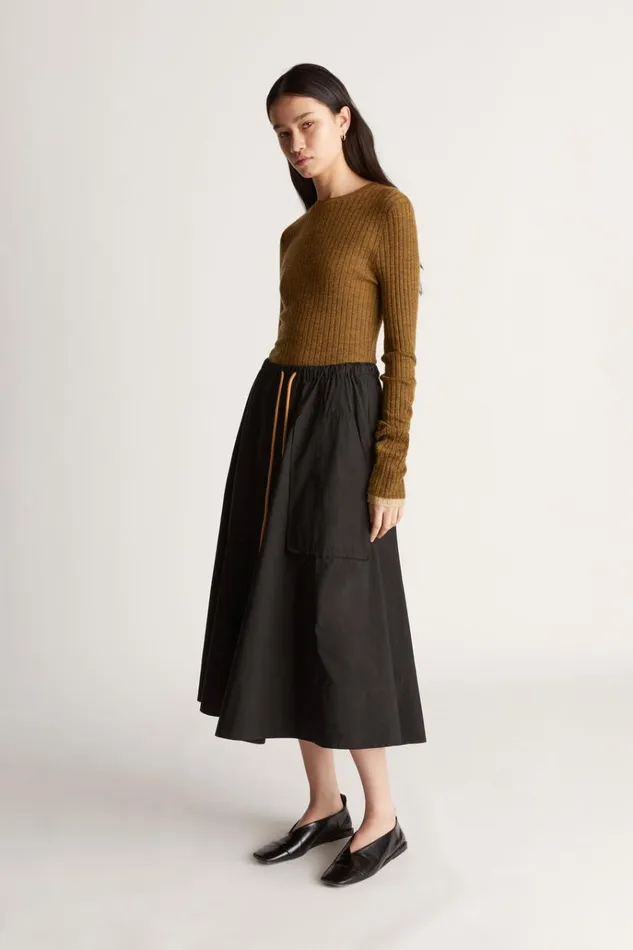 Women Skirts Lee Mathews Evette Midi Skirt Black