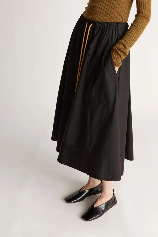 Women Skirts Lee Mathews Evette Midi Skirt Black