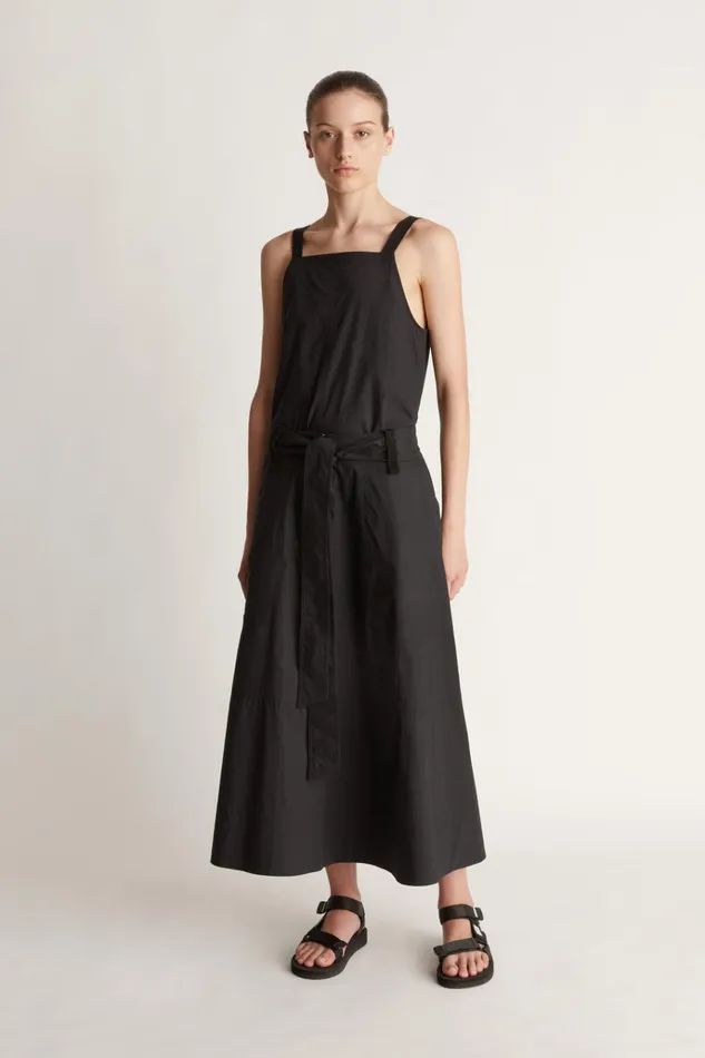 Women Skirts Lee Mathews LM Poplin Flare Skirt Black