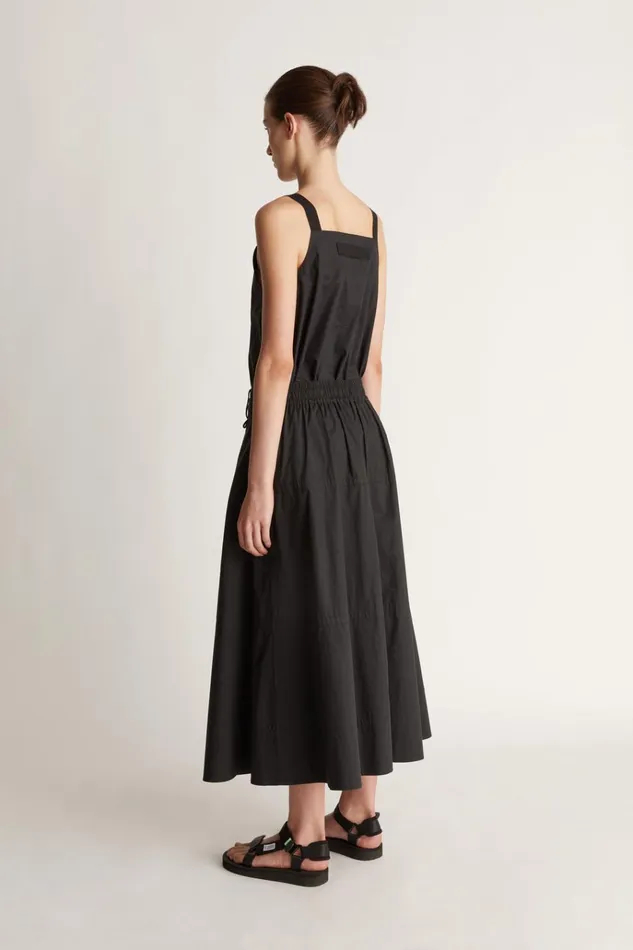 Women Skirts Lee Mathews LM Poplin Flare Skirt Black