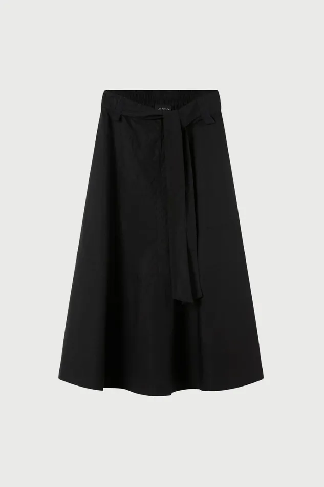 Women Skirts Lee Mathews LM Poplin Flare Skirt Black