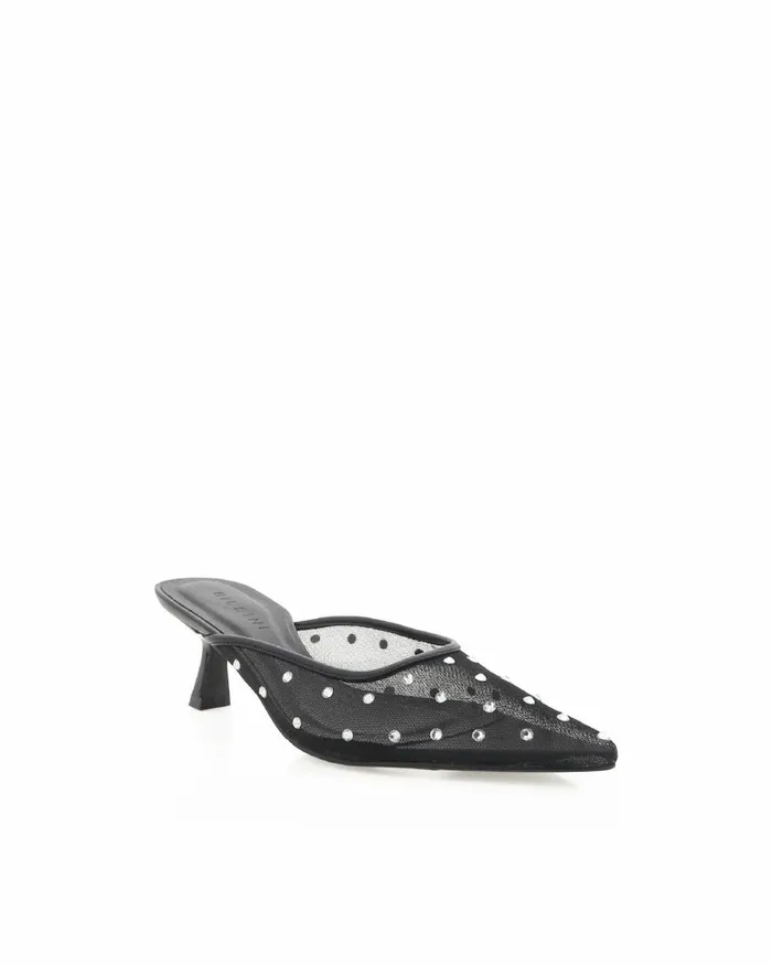 Women Stiletto Heels Billini ANTONIA 8211 BLACK MESH