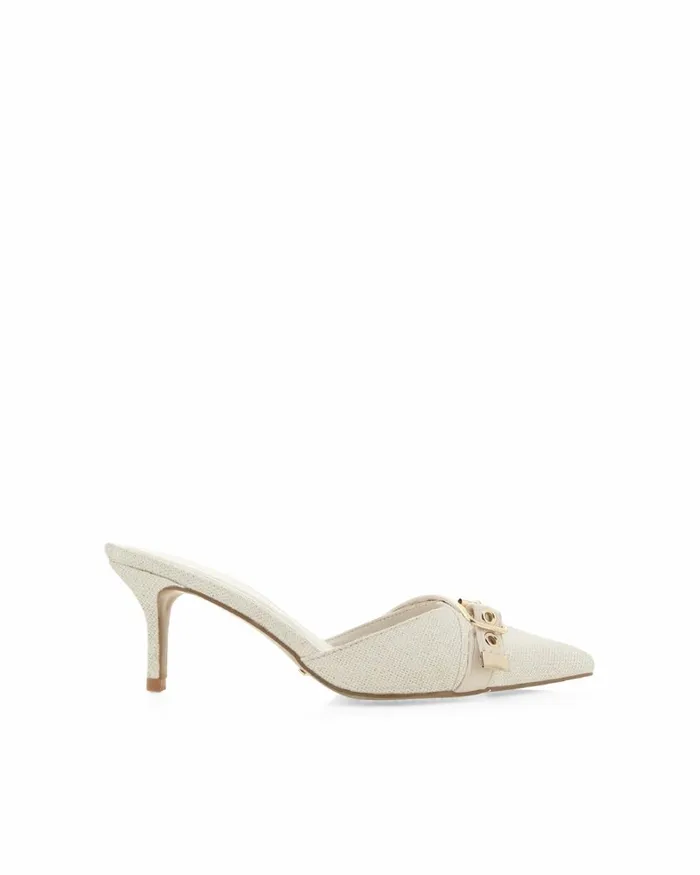 Women Stiletto Heels Billini DAIJA 8211 IVORY LINEN