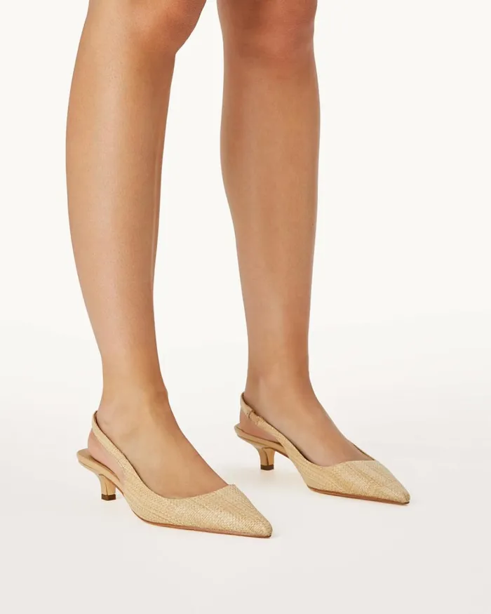 Women Stiletto Heels Billini FELINA 8211 NATURAL RAFFIA