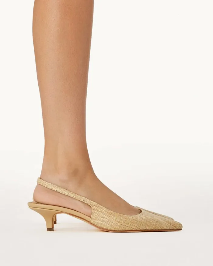 Women Stiletto Heels Billini FELINA 8211 NATURAL RAFFIA