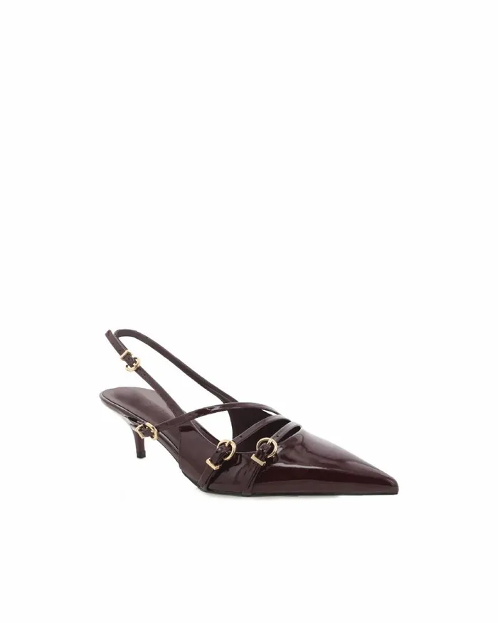 Women Stiletto Heels Billini JEANI 8211 WINE PATENT